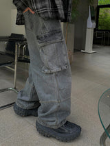 Monster Air Cargo Denim Pants 3C