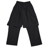 バンディングハーフカットロングパンツ_be