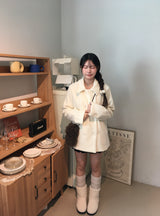 snow double-button coat