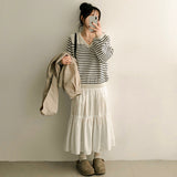 Beads banding cancan long skirt