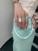 Big antique stone ring(2color)