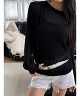See through loose fit knit(3color)