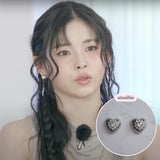 スーパーノヴァ ハート ピアス - シルバーカラー