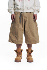 Double Knee Chino 8-Bermuda Pants - Beige
