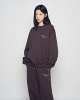 25FW BASIC LOGO NAPPING SWEATSHIRT DARK BROWN