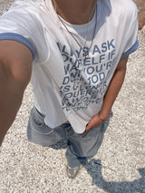 Piked Coloring Roll-Up Short Sleeve T-Shirt 5C