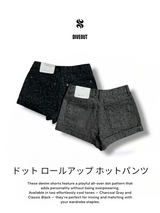 Dot roll-up shorts