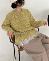 Boxy V-neck Knit