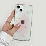 [Gel-hard] Y2K pastel pink star Phone case (only case)