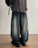 Dot Brush Denim Pants