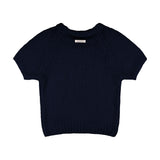 刺繍ネットレグランニット (Navy) F25QB090