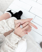 Velvet Crystal Heart Ring