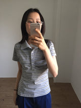 レギュラーストライプポロTシャツ (3color)