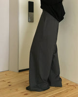 Meld Buckle Pintuck Slacks Pants