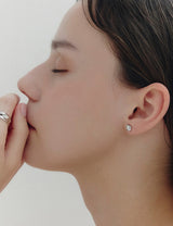 26SS★ H Edition Silver Pillow Earrings