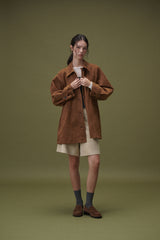 Suede half pants (Beige)
