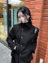Line Slim High Neck Coat