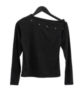 バーネックアイレットレイヤードワンオフTシャツ
