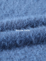 Cropped Fluffy Round Neck Knit 4COLOR