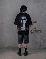HIERARCHY STUDIOS TYPEWRITER - ブラックビジランテオーバーサイズTシャツ