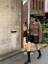 Clang wool striped cardigan