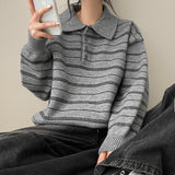 Bernsnap ストライプカラーニットウェア