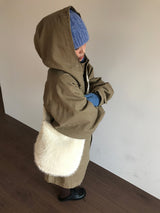 Shearling Overfit Cotton Field Jacket (2 Colors)