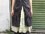 Pocket-line button layered dress