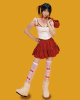 morning dot frill skirt (2color/inner pants)