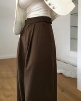 Meld Buckle Pintuck Slacks Pants