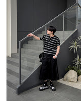 Diron Striped Henley Knit