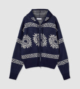 No.1453 cowichan hood KNIT ZIP-UP (3color)