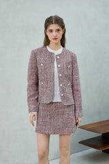 CHERISH TWEED SKIRT PANTS / RED