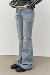 (W) Sen Low-rise Bootscut Denim