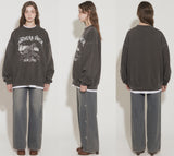 STUDS BRUSHED LINING STRAIGHT LEG JEANS [BLUE]