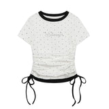 Miel Rhinestone Ruched Tee