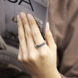 SVR-S601 Silver 925 Geometric Silver Ring 
