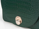 ISLE MINI CROC ショルダーレザーバッグ / Wani Green
