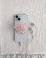 [MAG SAFE] PINK VINTAGE BUTTON HEART TOK