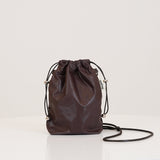 Glazed mini bag - BROWN