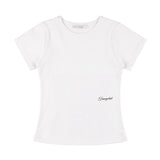 バックコルセットTシャツ (White) F25QB096