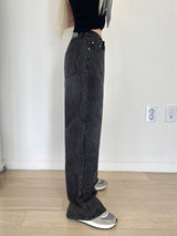 1492. ストライプワイドコットンパンツ