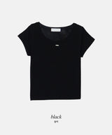 Basic U-neck Warm Pendant T-shirt (5color)