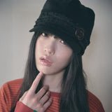 hippie button cap black