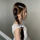 silver scrunchie & hair pin