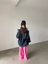 テンション ストライプ フードT