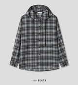 No.1103 check hood string SHIRT (3color)