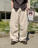 Aven Linen Two-Tuck Wide Pants