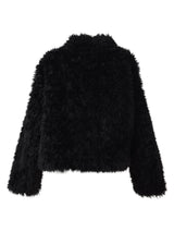 noir chic teddy fur jacket