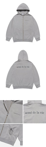 24FW ベーシックバイオウォッシングフーディージップアップ グレー【セットアップアイテムあり】